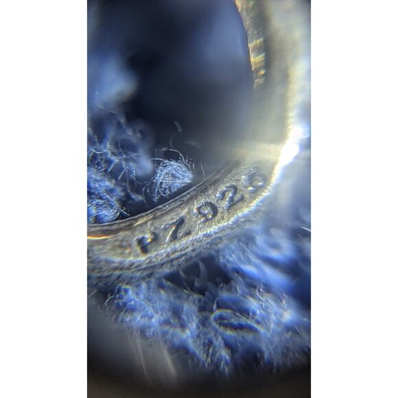 PZ 925 Sterling Silver Organic Circle Dangle Earrings Minimalist Artisan Style - Picture 5 of 5